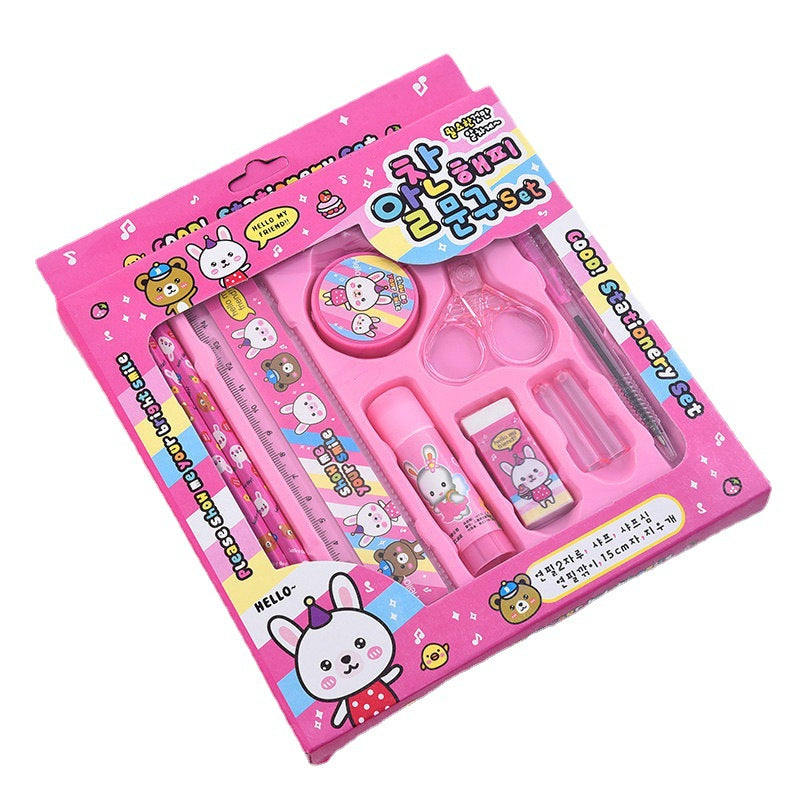 Wholesale Plastic Creative Stationery Set of 10 Pieces